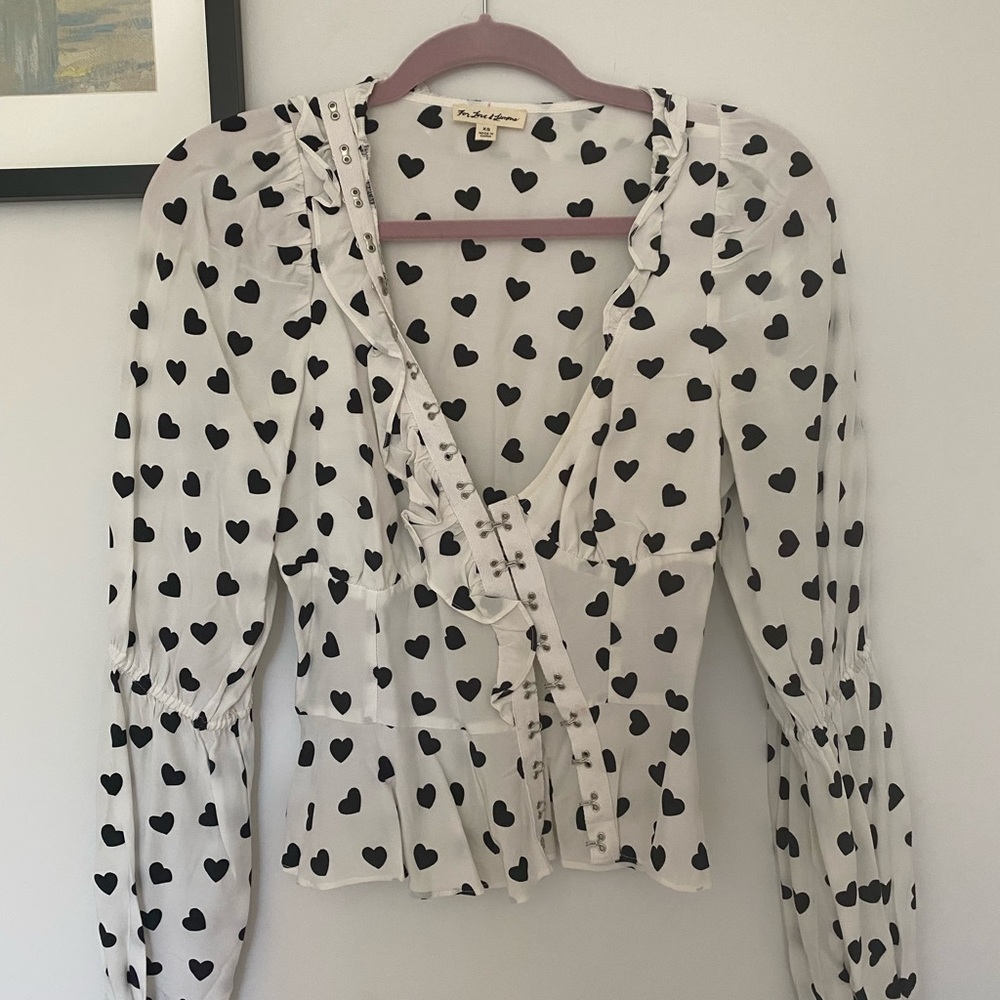 For Love & Lemons Asymmetrical Corset Top